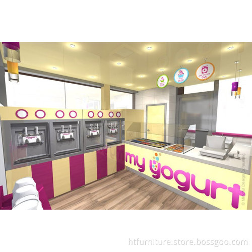 China Mall Ice cream kiosk with vending machine